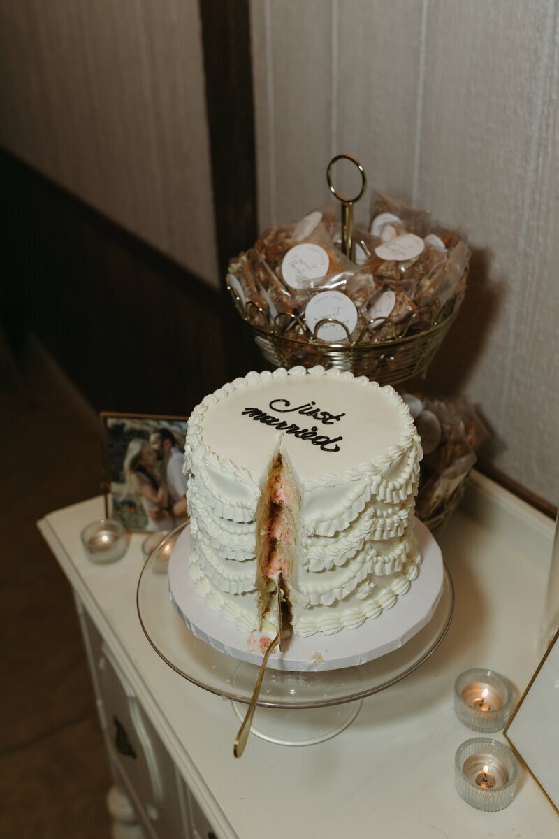 Cake photo by washington adventure elopement photographer