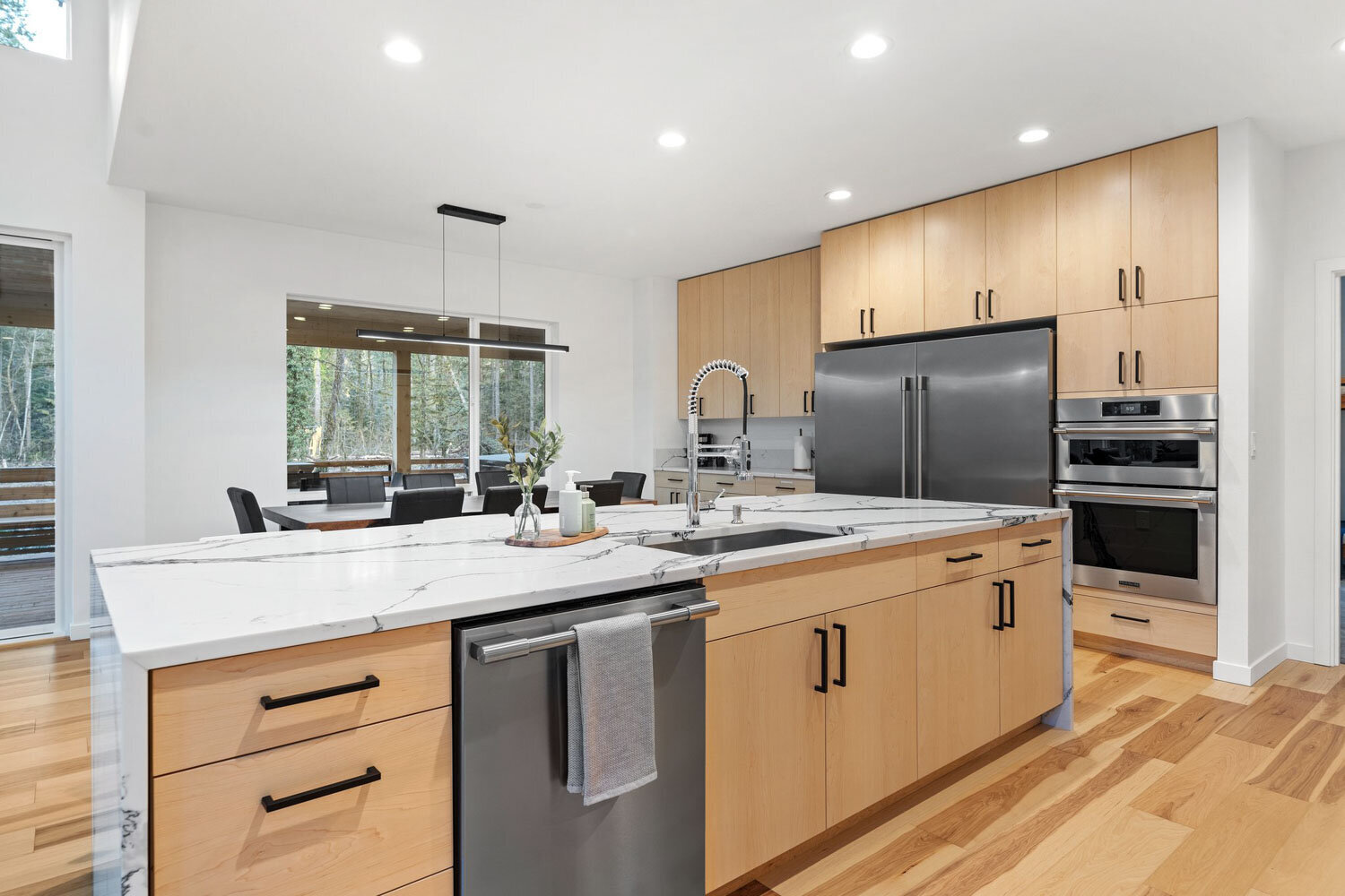 Kitchen area of the cabin