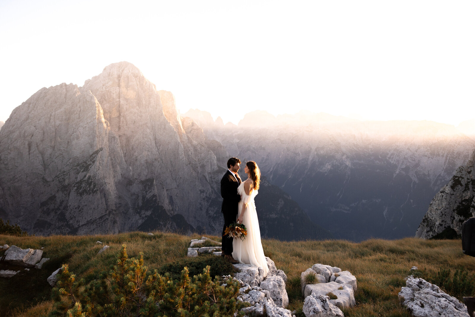 Elopement photos in the Dolomites, Italy. Photos taken by Kollar Photography, Italy Elopement Photographer