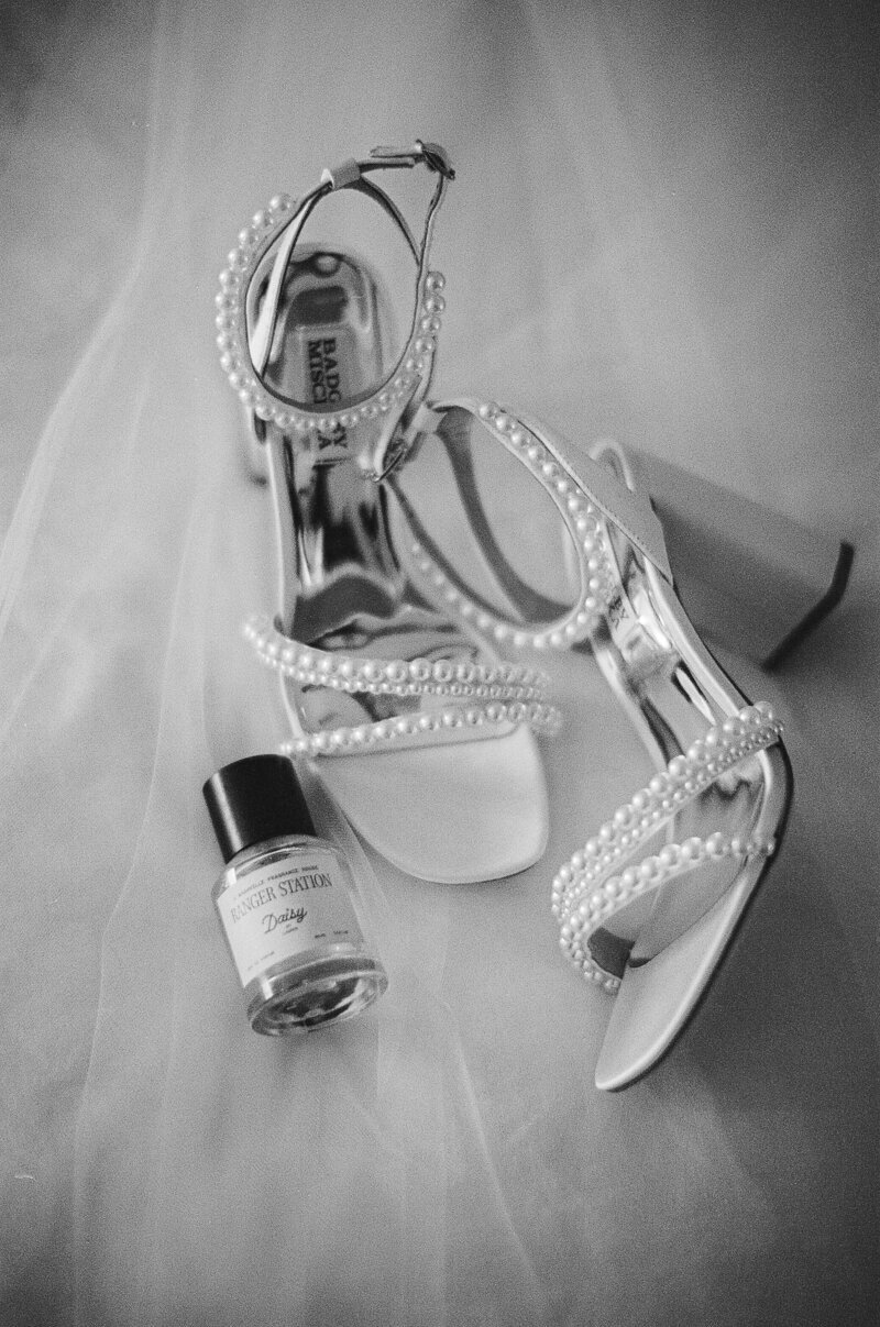 bride's shoe details at Fort Myers wedding