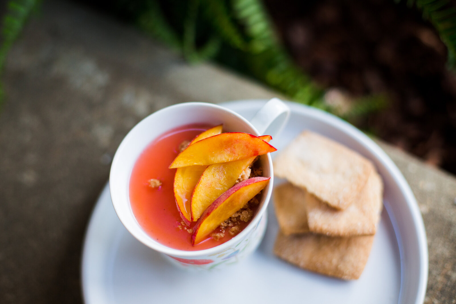 peach pots de creme at the anvil pub restaurant