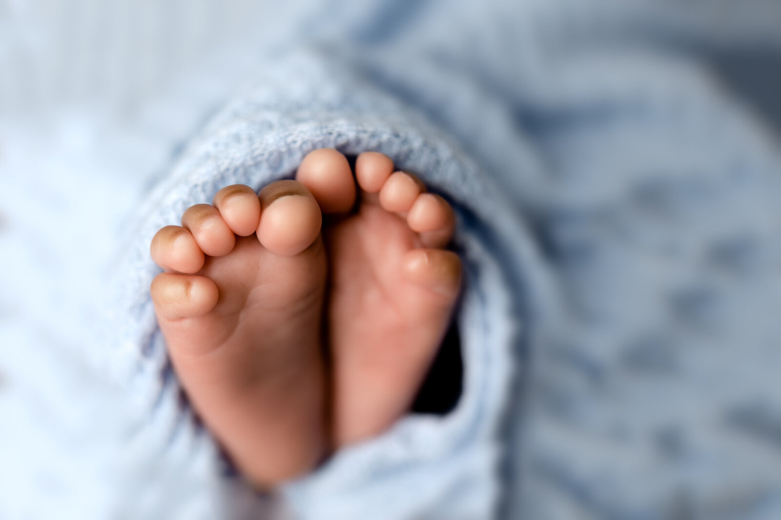 newborn baby feet detail shot in studio near Birmingham