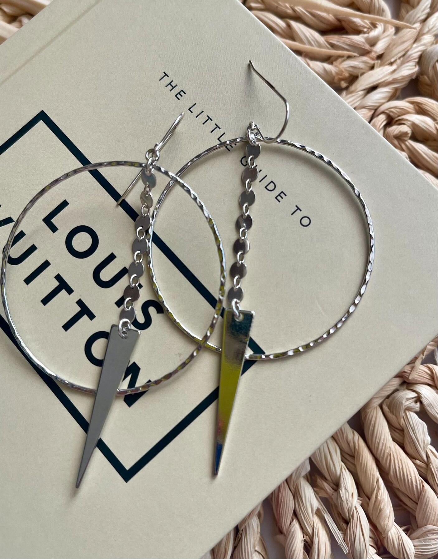 The Project Sterling Silver Dangle Point Hoops