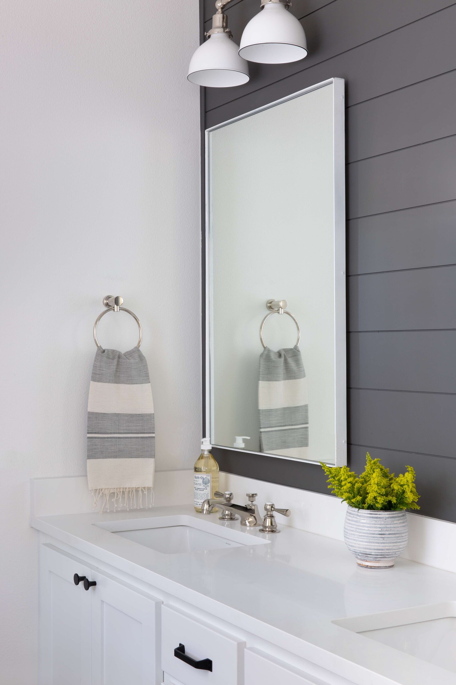 Bathroom Gray and White Styling Interior Design