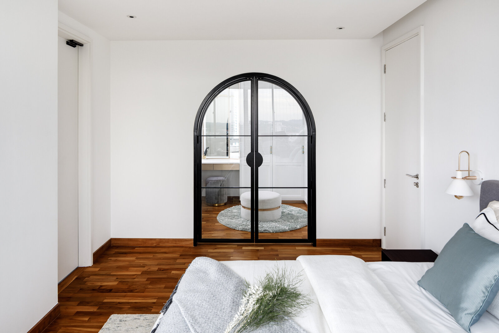 master bedroom arch doors