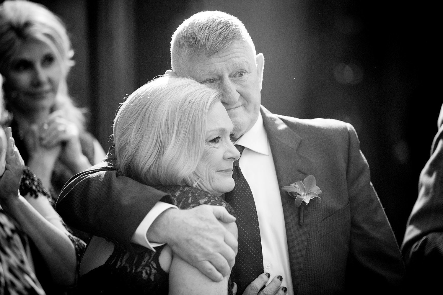 mom and dad crying at ceremony us grant hotel