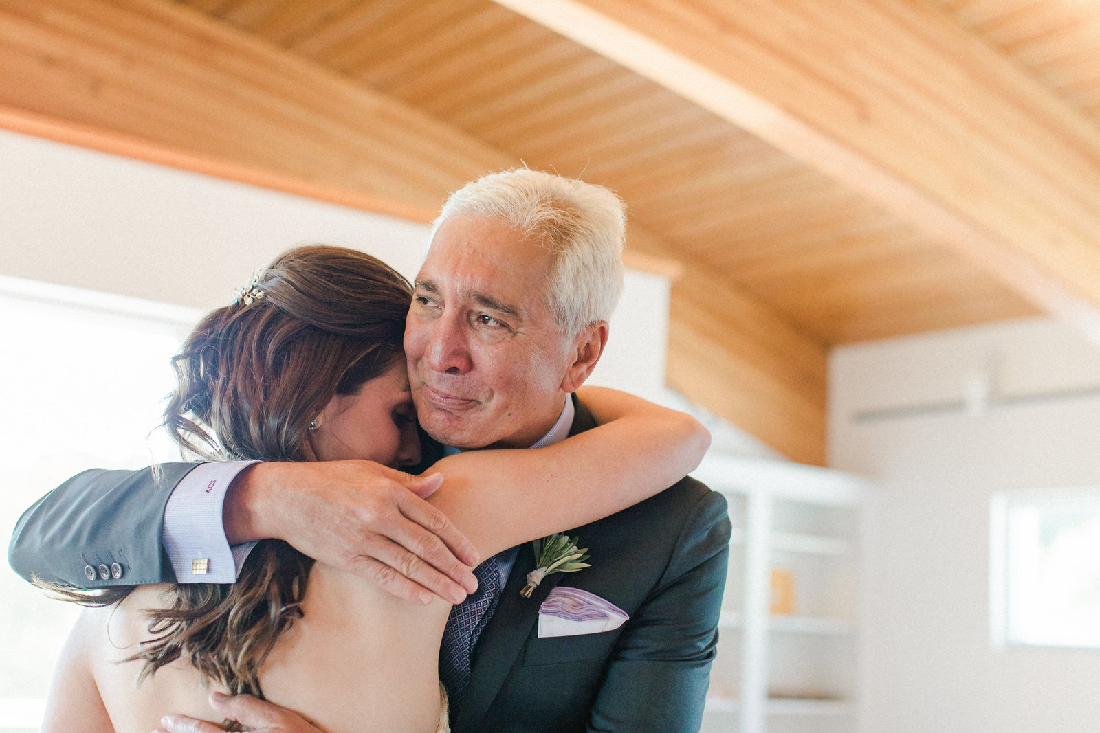 Saltwater Farm Vineyard Wedding_Father Daughter First Look 2