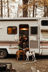 Chill-Camping-Engagement-In-Their-Renovated-Winnebago-With-At-Lighthouse-Hike--Wedding-Photographer-Victoria-Selman