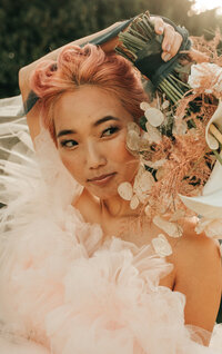 pink-dress-bride