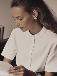 Elegant Woman Reading