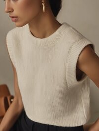 Woman in Knit Sweater