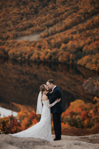 Elopement couple in the White Mountains of NH