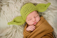 Newborn studio photography sessions. Yoda and Starwars newborn session