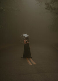 Senior Session on a foggy day at Hanging Rock State Park, North Carolina