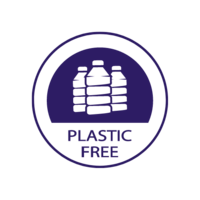 Purple plastic free logo