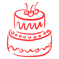 We Do Events brand element red wedding cake