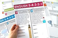 A homework or bell-ringer assignment where students complete English tasks for middle and high school.  Grammar, figurative language, parts of speech, writing, and word choice are among the few
