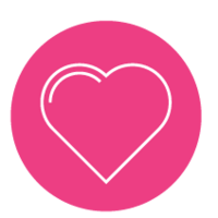pink circle heart icon