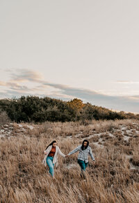 couple walking on the beach