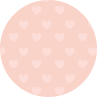 Simple playful pattern with light pink hearts and a pink background