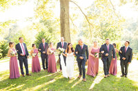 Bride, groom, and wedding in outdoor wedding venue in North Carolina by Tiffany McFalls.