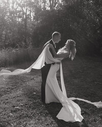 black and white weddding portraits