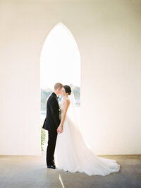 photo of bride and groom at The Room on Main wedding venue in Dallas Texas
