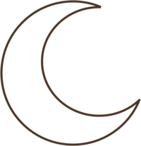 Crescent moon illustration