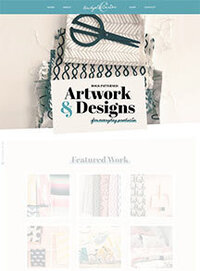 Intro Artwork & Designs Showit one pager website template The Template Emporium