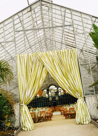 Destination wedding planner greenhouse reception