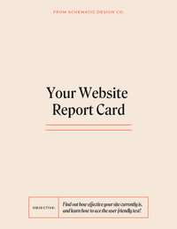 Website design report card free resource