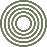 A spiral of circles graphic element to symbolise connection in your creative business
