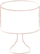 Line drawing of a 10" single tier cake