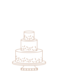 three tier custom cake icon