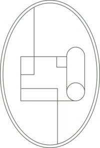 Brand icon featuring a blueprint design, symbolizing planning and precision in the interior design process.