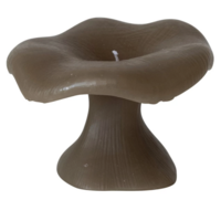 Unscented Mushroom Shaped Candle, Olive Color