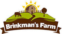 Farm and cow illustration with text "Brinkman's Farm"