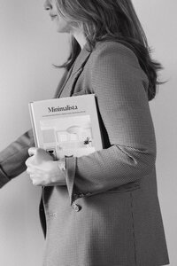 Woman holding a book