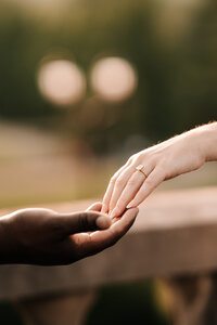 Couple Hand Touch Close Up