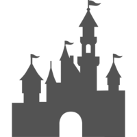 Disney castle flat icon