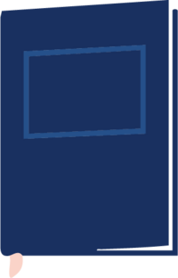 Simple illustration of a blue journal
