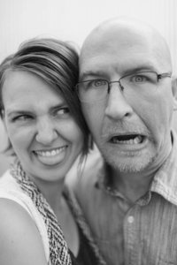 Woman  shows goofy face with tongue