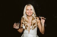 Bride cigar reception