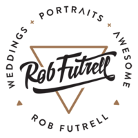 rob futrell circle logo with black text