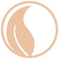 YinSide Leaf Logo Peach
