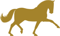 Silhouette eines Pferdes aus dem Logo von Marie-Louise
