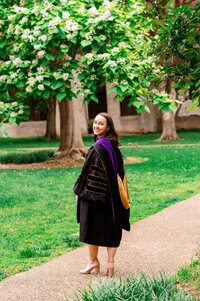 Senior Master's portrait on the Vanderbilt campus