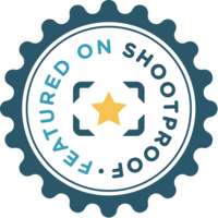 Shootproof featured publication badge with link.