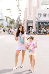 Cassie Loree and her daughter at Disney