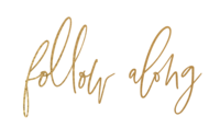 follow along gold metallic script